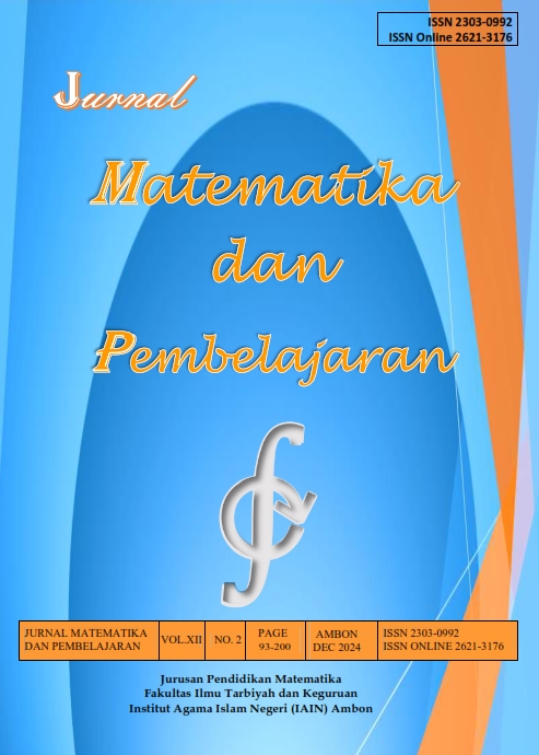 					View Vol. 12 No. 2 (2024): MATEMATIKA DAN PEMBELAJARAN
				