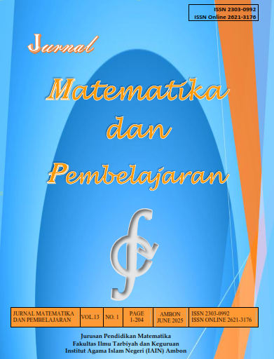 					View Vol. 13 No. 1 (2025): MATEMATIKA DAN PEMBELAJARAN
				